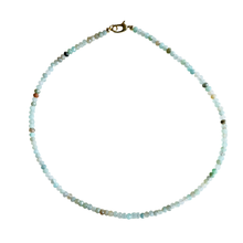 Dainty Candy Gemstone Necklace: Aqua Jade