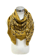 K21 Large Woolen Square Bandana: Cafe
