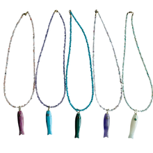 The Cooper Fish Necklace: Flourite with an Amethyst Fish