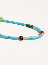 Calise Boho Handmade Blue Turquoise Stone Beaded Necklace: Turquoise