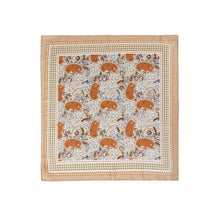 Paisley Houndstooth Satin Square Bandana Scarf: BK