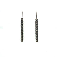 Short Tube Earrings: Black Diamond