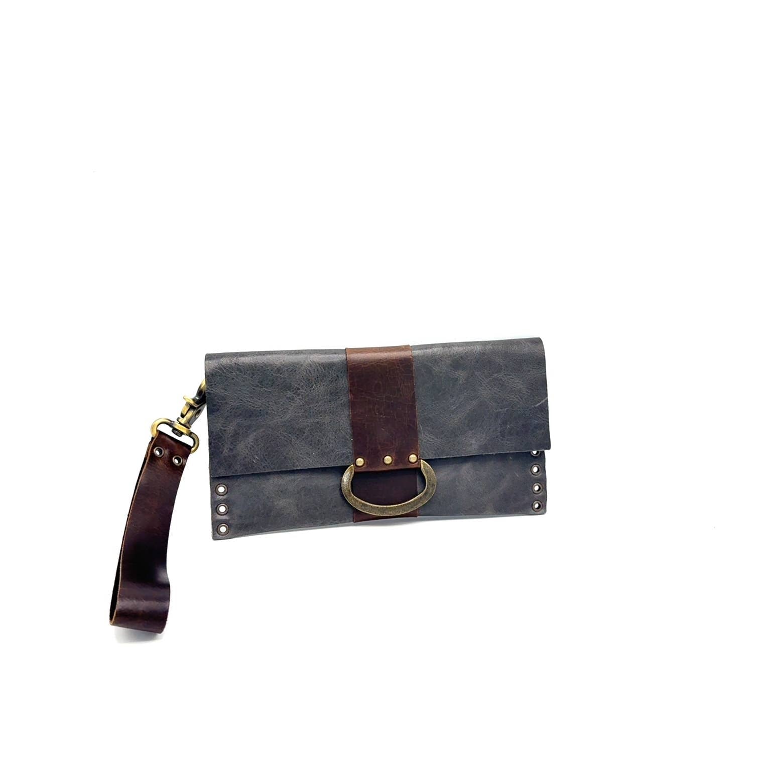 D-Ring Wristlet Clutch: Camel