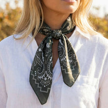 Bandana Paisley Print Satin Square Scarf: RD