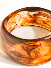Caelia Modern Bold Statement Resin Bangle: White