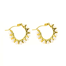 New Malibu ~ Mini Pearl Hoops