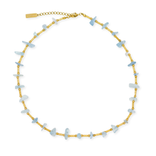 Beaded Rock Candy Necklace: Blue