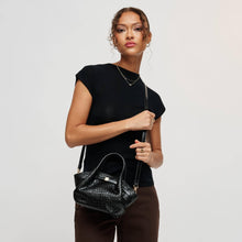 Selena - Embossed Woven Crossbody: Burgundy