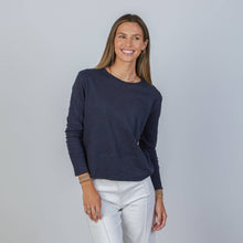 Celia Perfect Length Tee in Navy