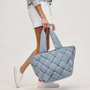 Intuition East West Woven Nylon Tote: Olive