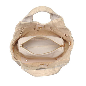 Resilience - Woven Straw Tote: Cream