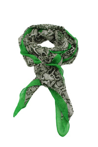 Cleo Snake Print Scarf Wrap : Brown