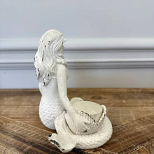 White Mermaid Resin Candle Holder
