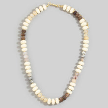 Mixed Glass And Resin Disc Beaded Necklace: GNT