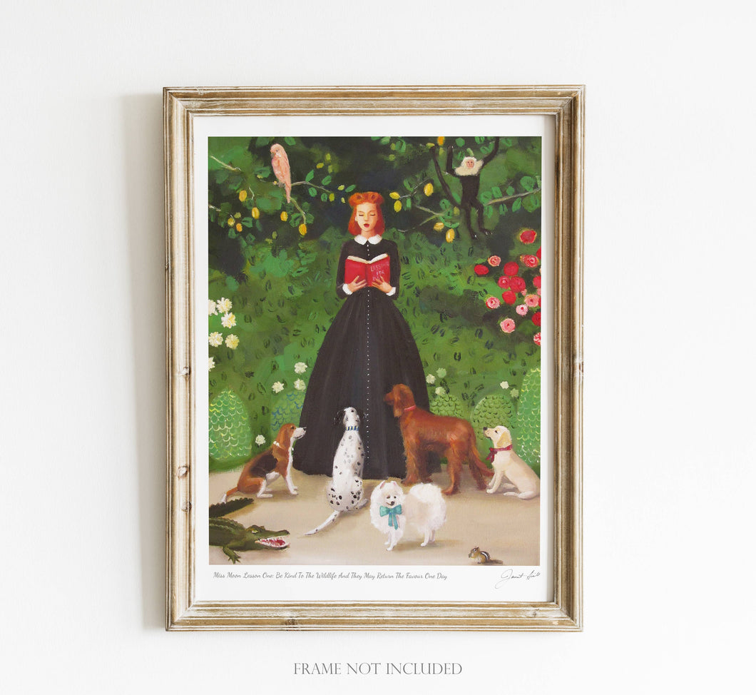 Miss Moon Lesson One Art Print - 8.5