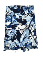 HH-222 Printed scarf with tassel: Beige