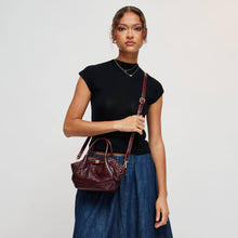 Selena - Embossed Woven Crossbody: Burgundy