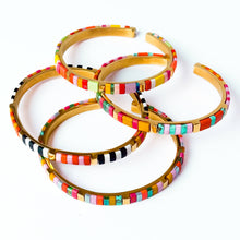 Colorful Tila Bead Cuff Gold Plated Adjustable Bracelet: St. Tropez