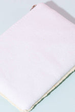 White Beaded Golden Crown Coin Purse: MULTI