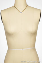 Katana Initial Disk & Paperclip Chain Necklace - 2-Tone: K
