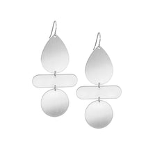 Mixed geometric drop earring: Gold