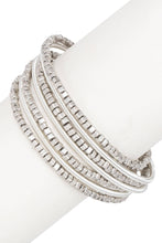 Scarlett Metallic Beaded Bracelet: Silver