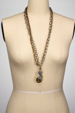 Rustica Multi Chain Necklace with Coin Cluster Pendant: Gold