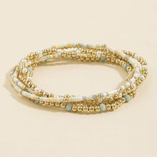 Pearl Accent Beaded Stretch Bracelet Set: XBRW