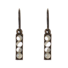 Small Rectangle Drop Earrings: African Turq