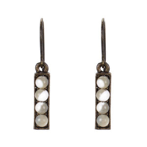 Small Rectangle Drop Earrings: African Turq