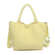 Sky's The Limit Medium Woven Neoprene Tote: Butter