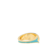 Brookie Ring: Gold-turquoise / 8