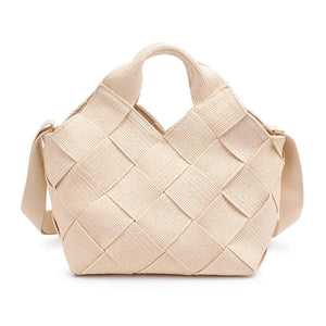 Resilience - Woven Straw Tote: Cream