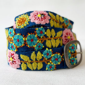 Sunshine Daydream Embroidered Wool Belt: M
