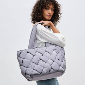 Intuition East West Woven Nylon Tote: Olive