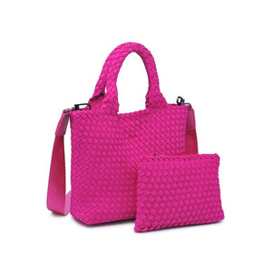 Sky's The Limit - Woven Neoprene Small Crossbody: Black