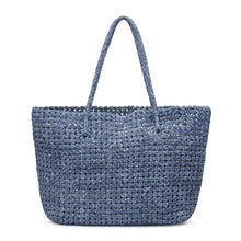 Reflection - Hand Woven Knot Tote: Denim