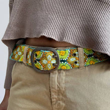 Sun-Kissed Floral Embroidered Wool Belt: M
