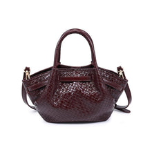 Selena - Embossed Woven Crossbody: Burgundy