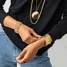 Winnie Small Bead Stretch Bracelet Brass Wholesale
