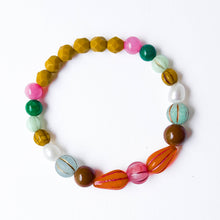 Glass Bead Stretch Bracelet | Colorful Stacking Bracelet: Mint