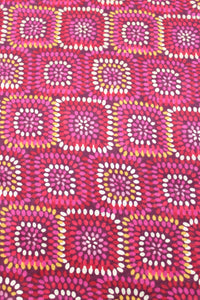 Vegas Geometric Print with Metallic Detailing Scarf Wrap: Brown Squares