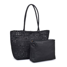 Reflection - Hand Woven Knot Tote: Denim