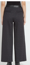 Printed Ponte w/ leather waistband