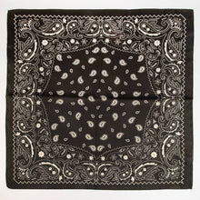 Bandana Paisley Print Satin Square Scarf: NV