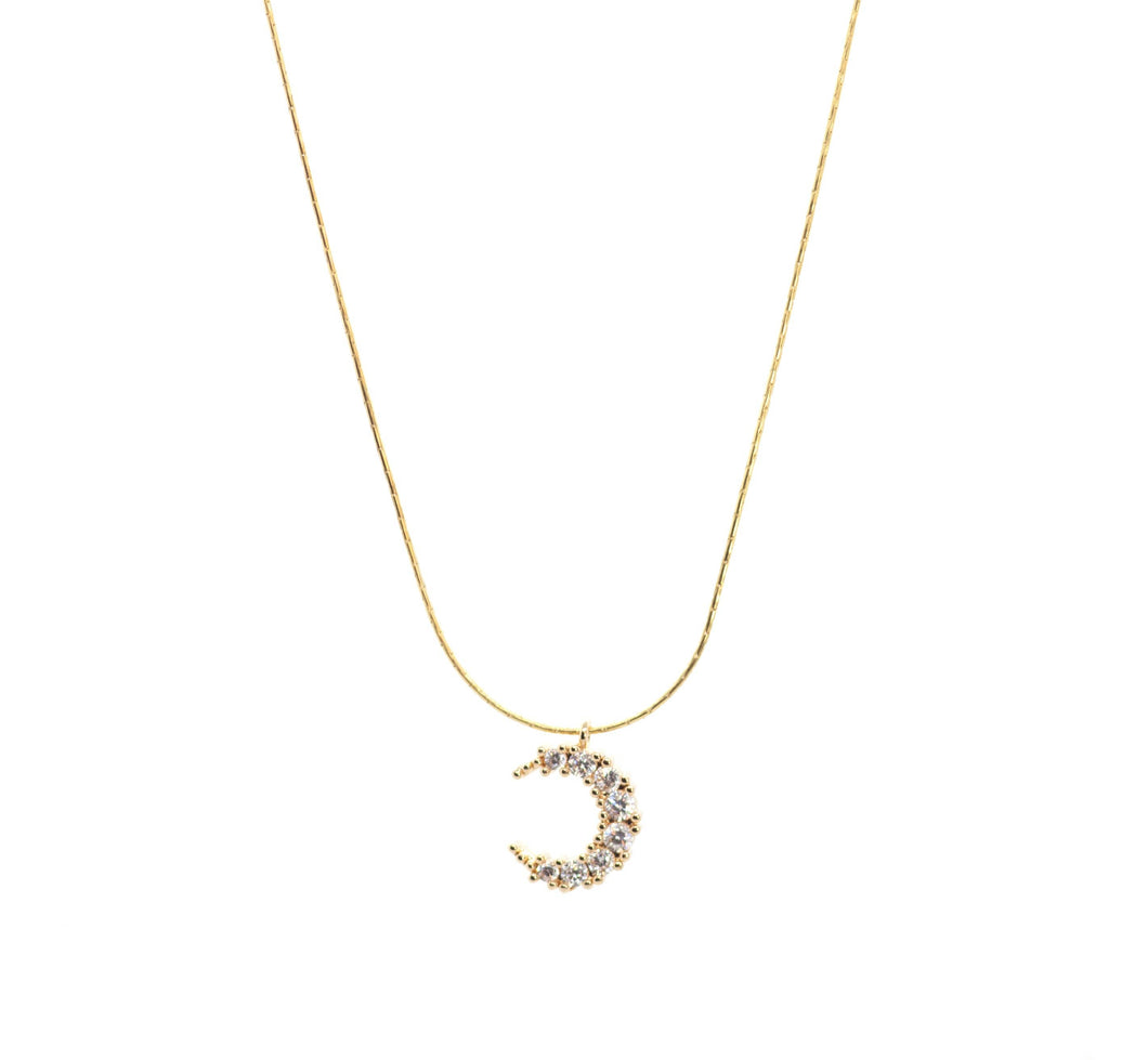 Sparkle Moon ~ Salty Pendants: 18K Gold