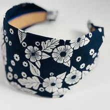 Floral Scatter - Navy (W/S '25) : Top knot headband
