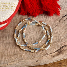 Layered Colorful and Gold Beaded Bracelets Sets: Red