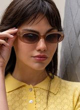 Mimi Acetate Oval Sunglasses  : Sand