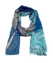 H2018-42jy Abstract printed scarf: Rose pastel